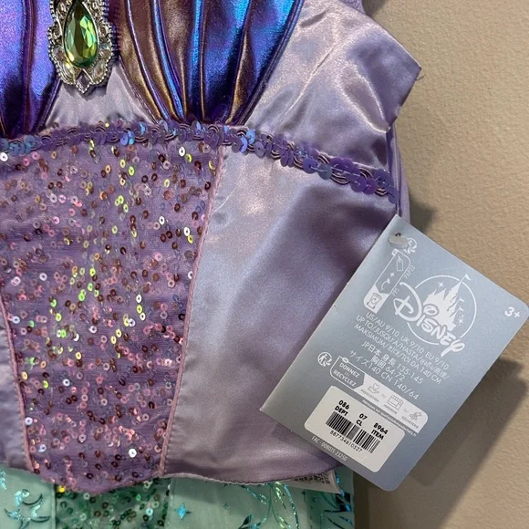 ❤️Disney Parks Disneyland Little Mermaid Princess Ariel Costume Lavender Aqua - Picture 3 of 7